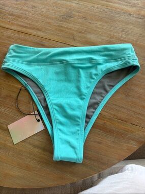 Jolyn Clothing Teal High-Leg Bikini Bottom ZOE Style